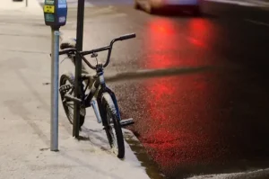 雪道 - 自転車